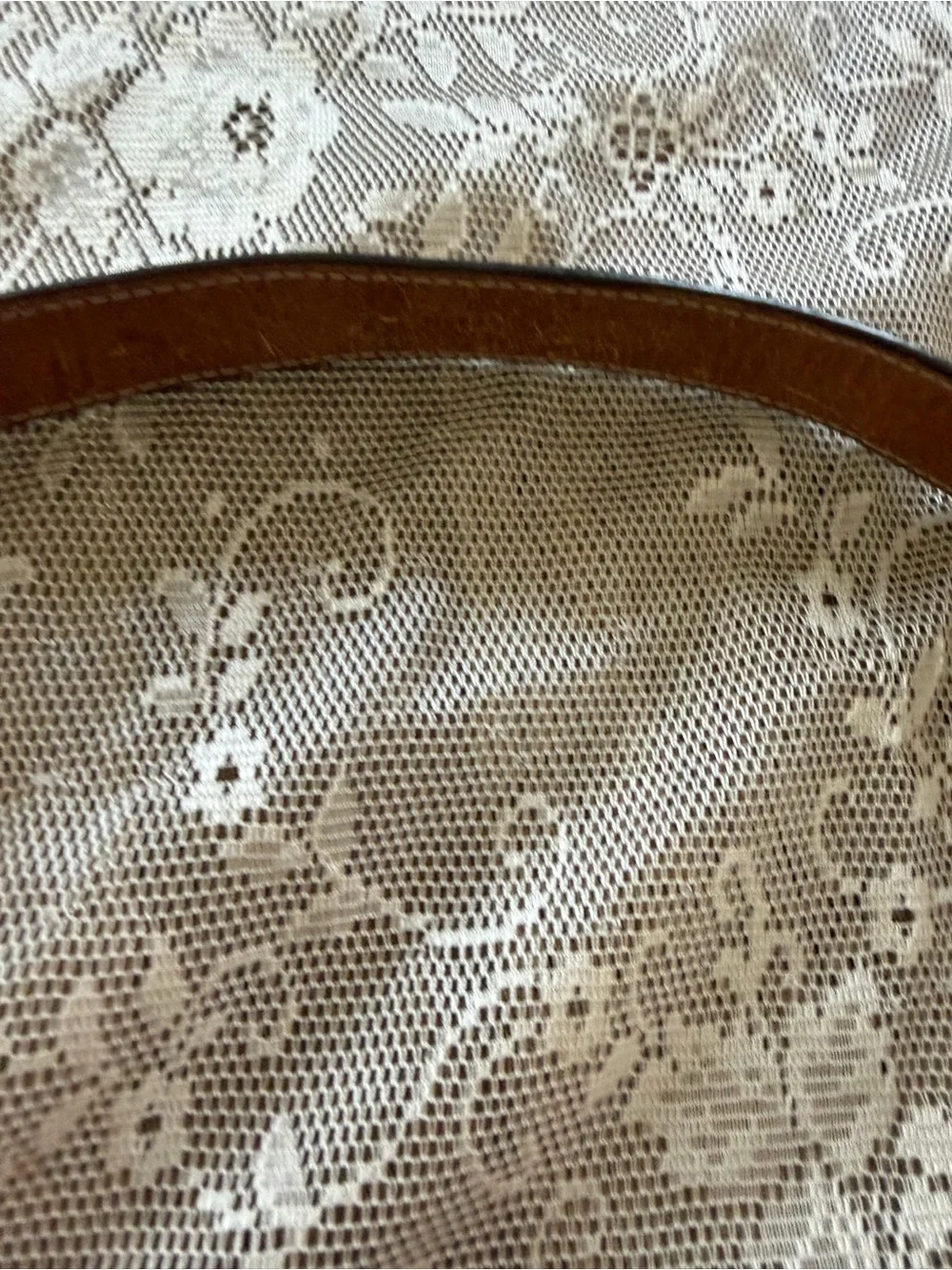 STAUD Cognac embossed shoulder bag